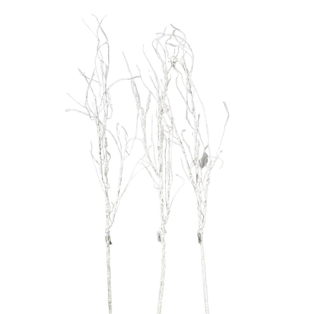 Galho De Vime Cipó Dragão Branco 150Cm Planta Artificial 3Pc