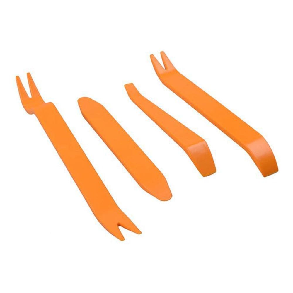 Kit 4 Espatulas Extratora Grampos Acabamentos Radio Carro