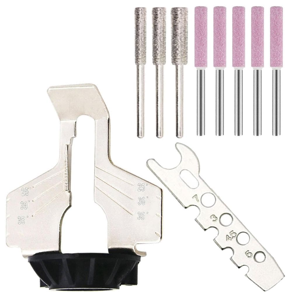 Kit Afiar Corrente Moto Serra 10 Peças Para Micro Retíficas