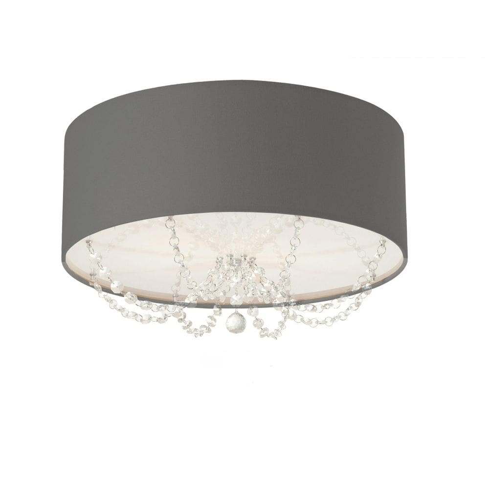 Plafon Princesa 50X15 Em Tecido E Cristal - Quarto, Sala
