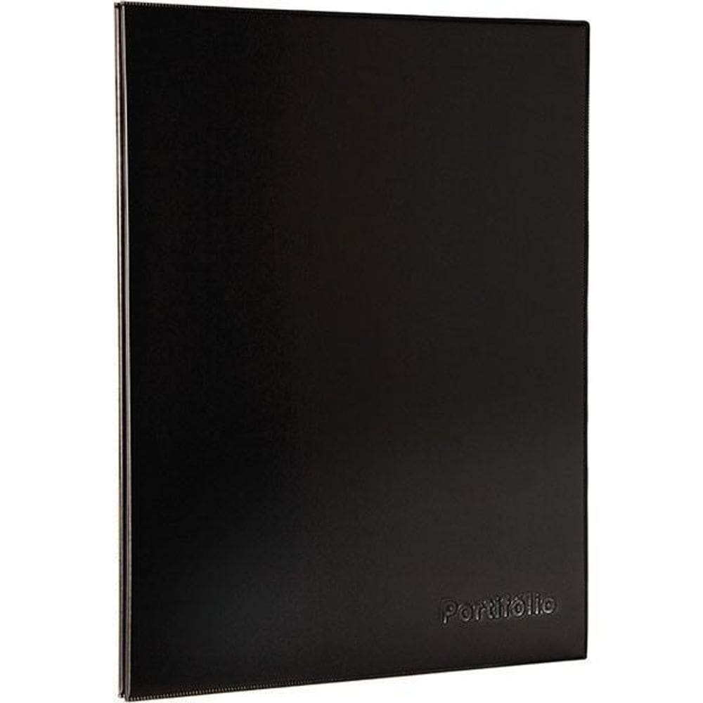 Pasta Catalogo A3 10 Envelope Médios Portfólio Preta