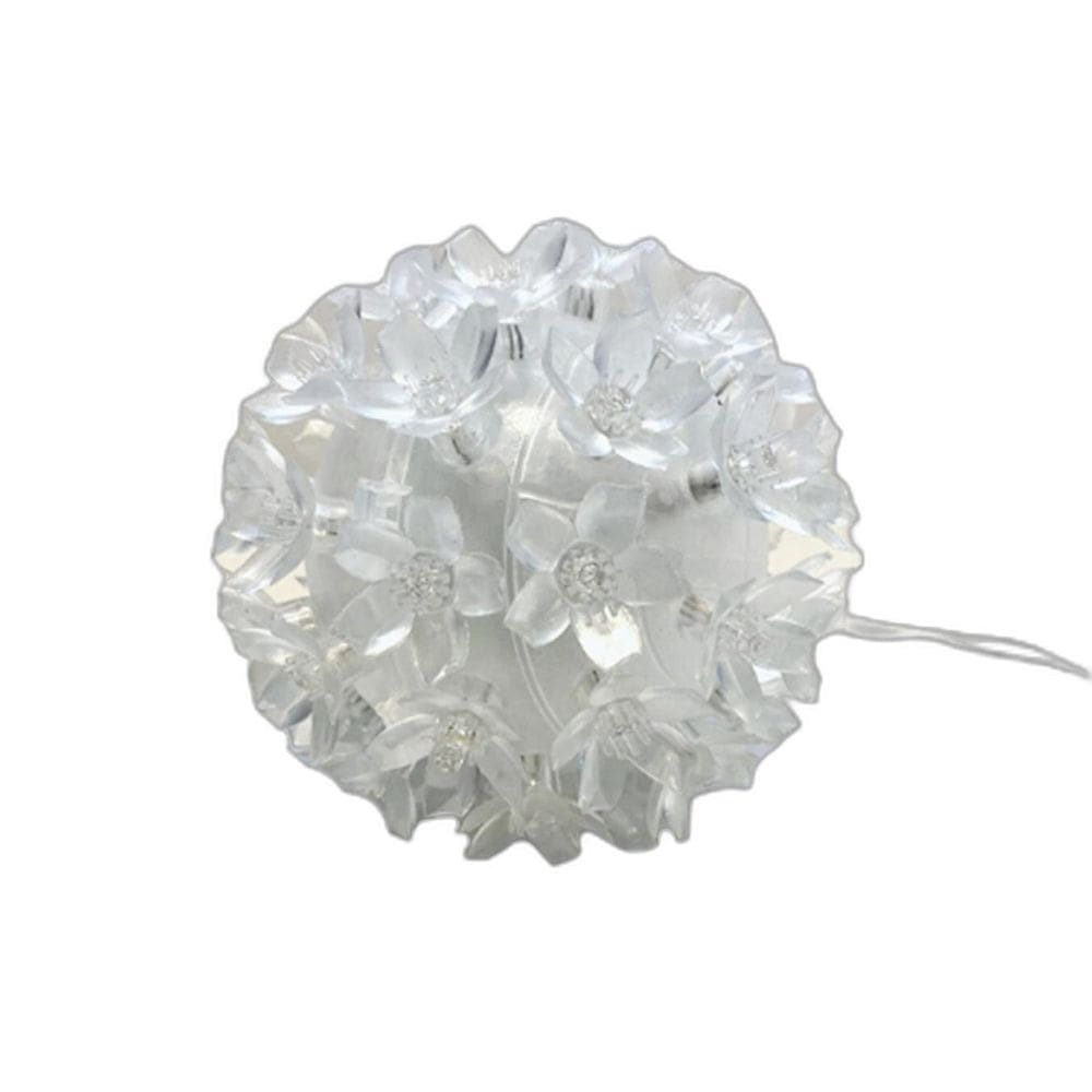 Globo 50 Lampadas Pisca Pisca Luz De Led Flor Vermelho Natal