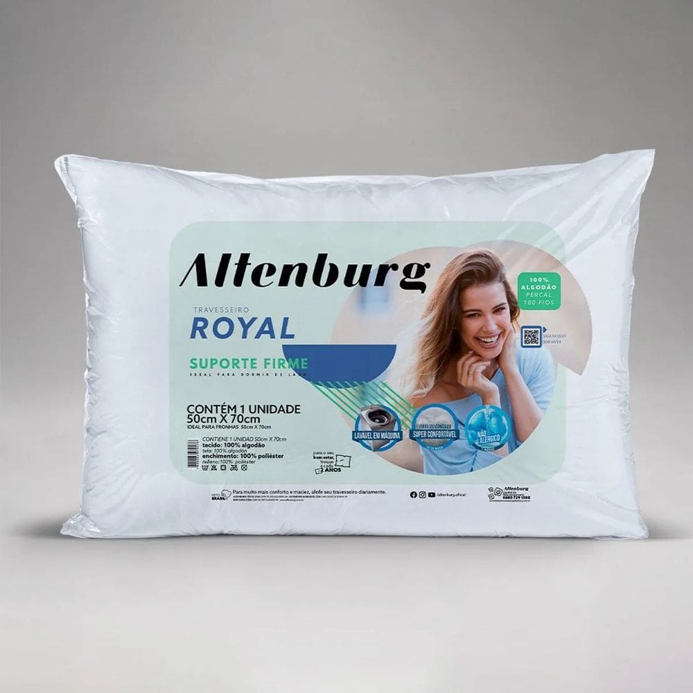 Travesseiro Altenburg Royal Suporte Firme 50cm x 70cm