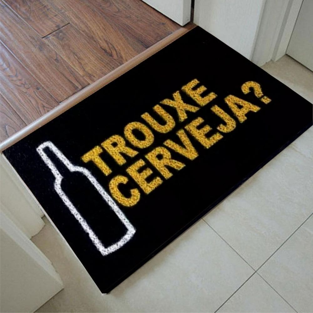 Tapete Capacho Personalizado - Trouxe cerveja 60x40
