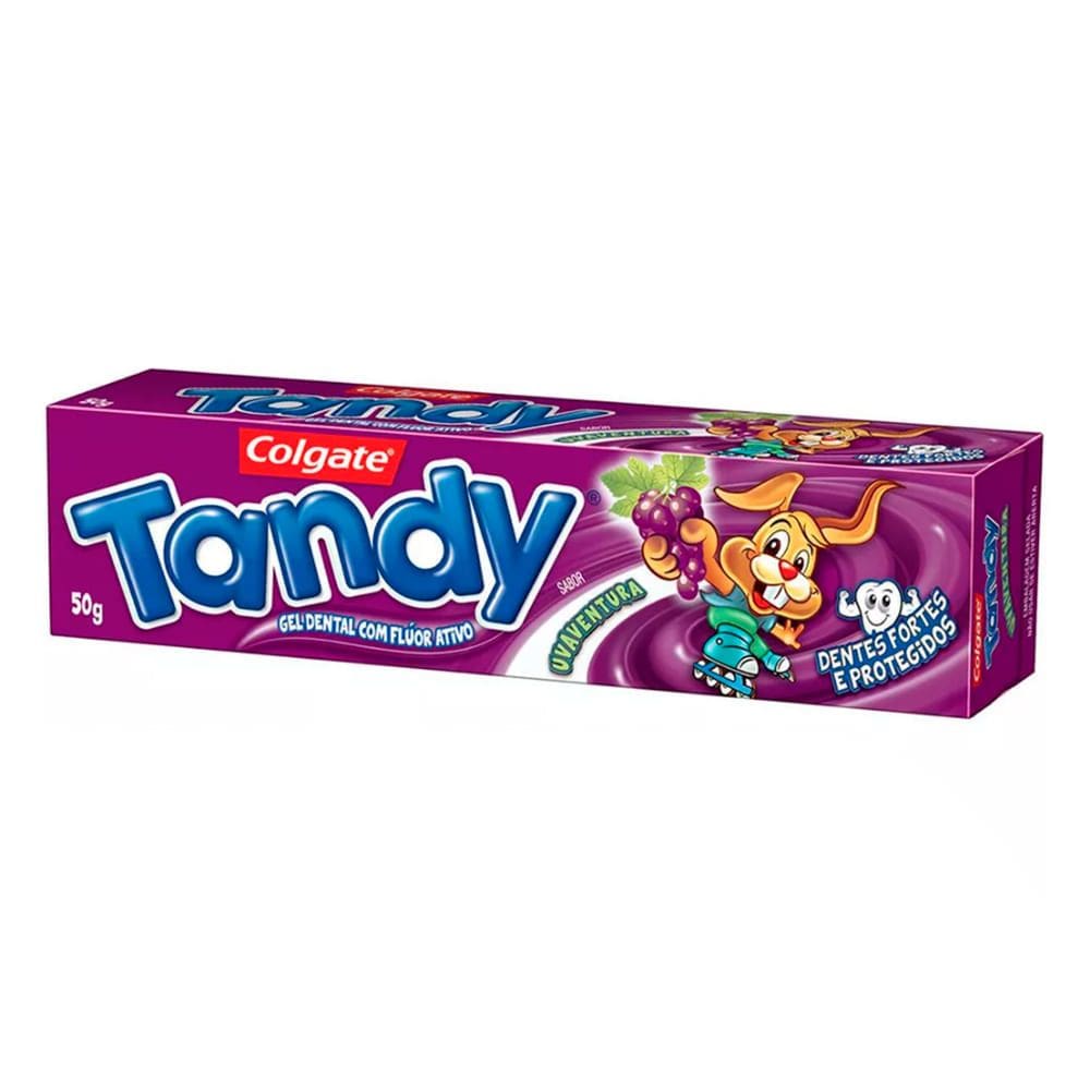 Gel Dental Infantil Tandy com Flúor Ativo Sabor Uvaventura 50g