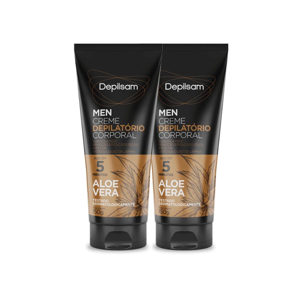Kit Creme Depilatório Corporal Depilsam Men Sport 150G - 2 unidades