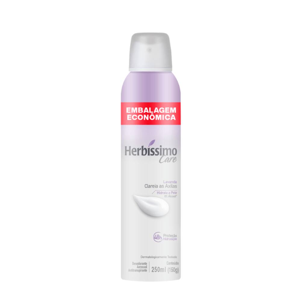 Desodorante Aerossol Antitranspirante Herbíssimo Care Lavanda 250ML
