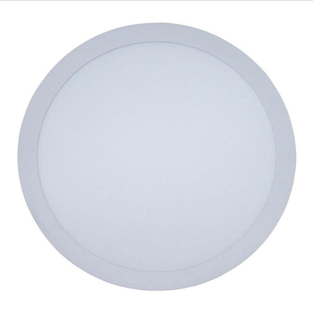 Painel Plafon LED de Embutir 29,5 cm Modaza Redondo 24W, Branco Frio 6500K