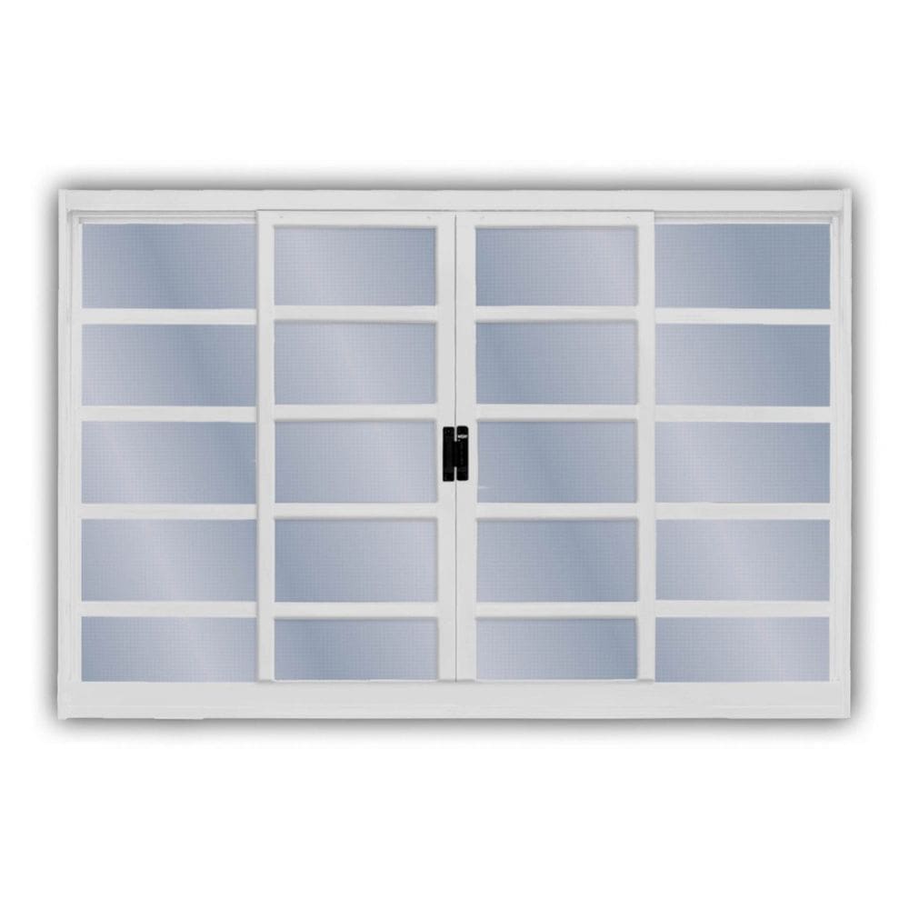 Janela de Aço de Correr 100x120cm 4 Folhas sem Vidro Minas Sul MGM