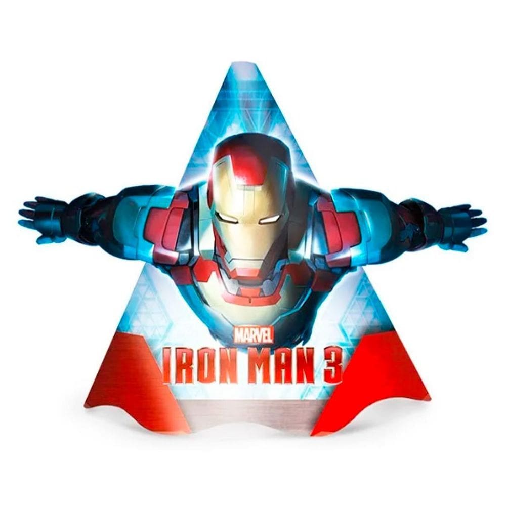 Chapeuzinho Para Aniversário Iron Man 3 8Un Regina