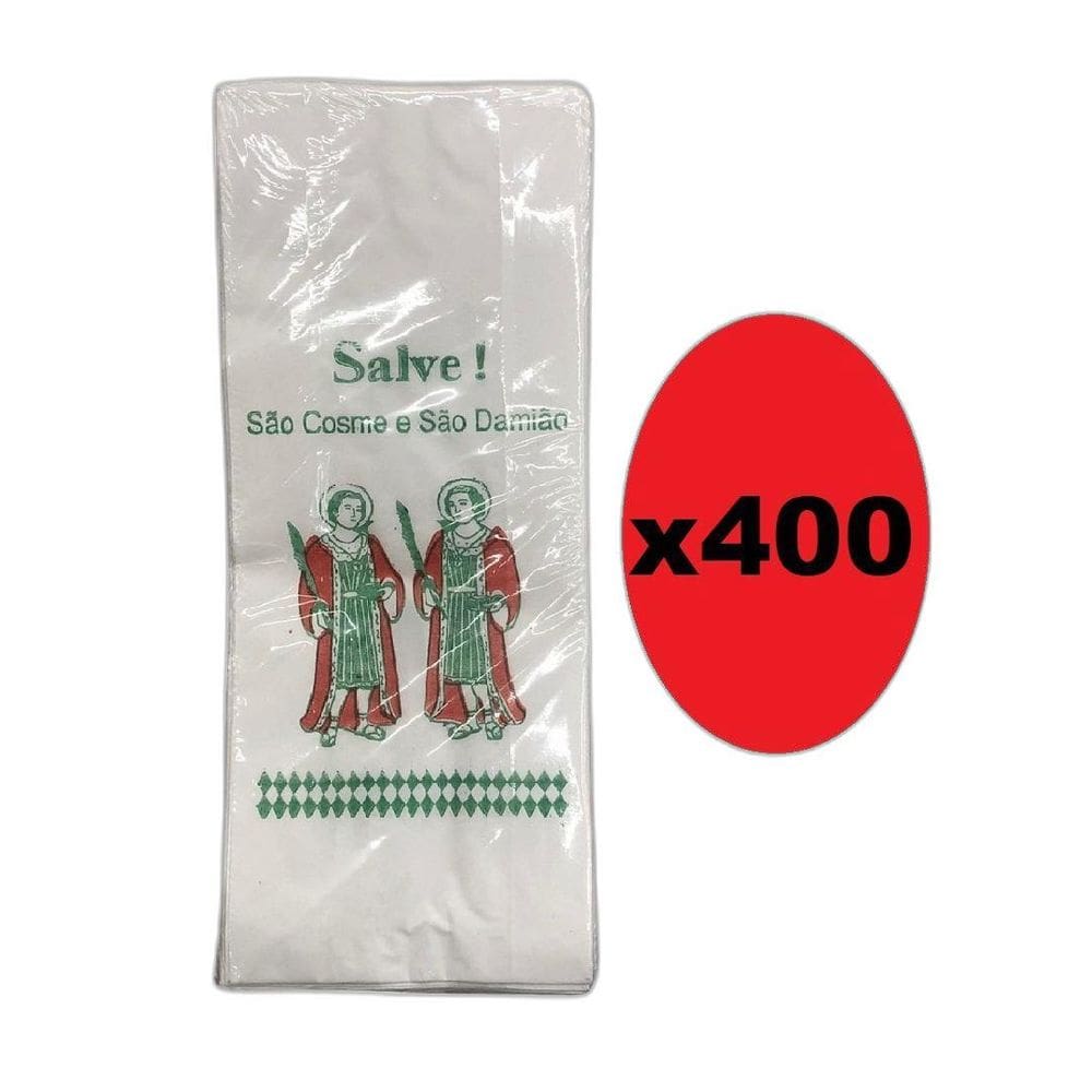 Kit 400 Saquinhos De Papel São Cosme E Damião Personalizado
