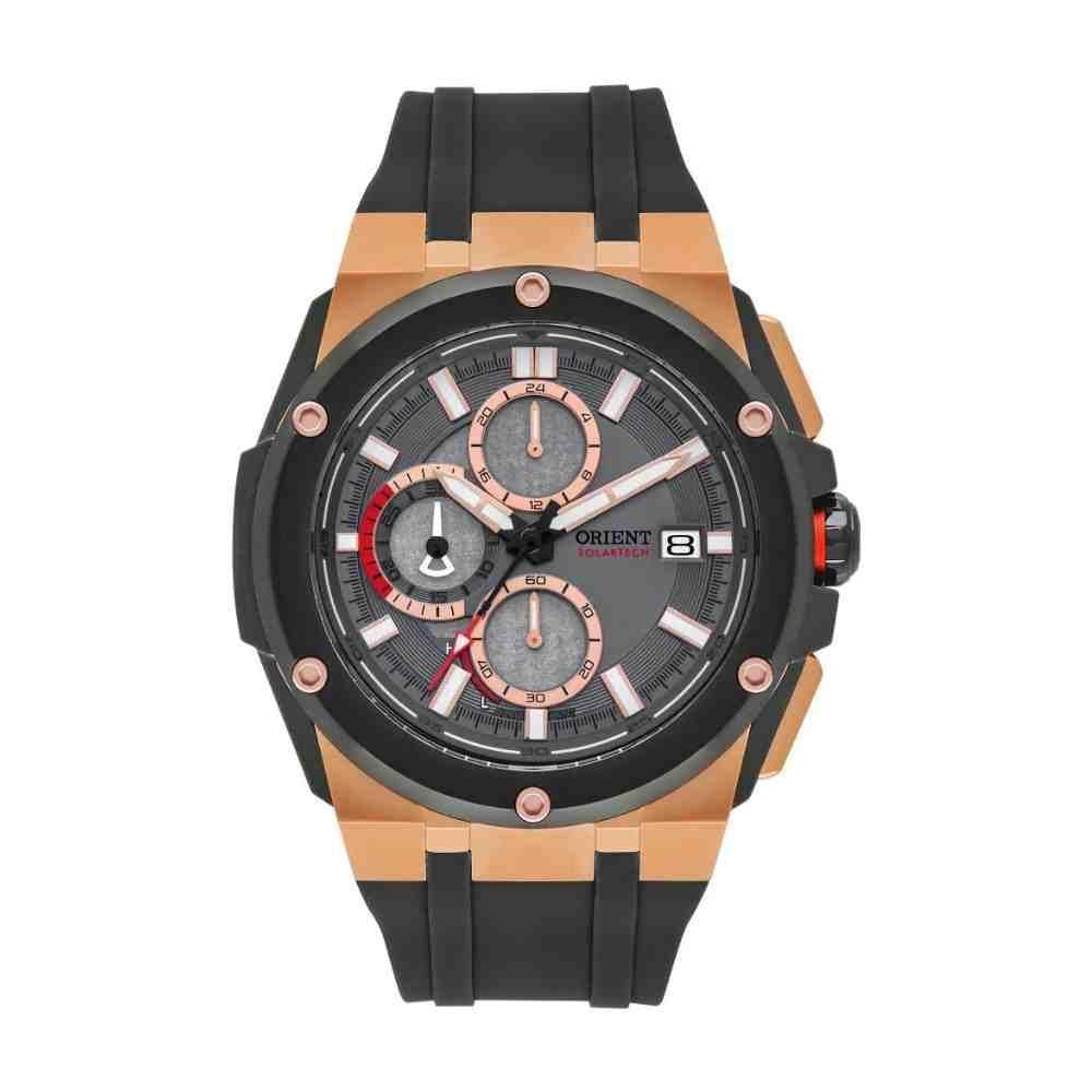 Relógio Orient Preto Solar Cronógrafo Masculino MTSPC016