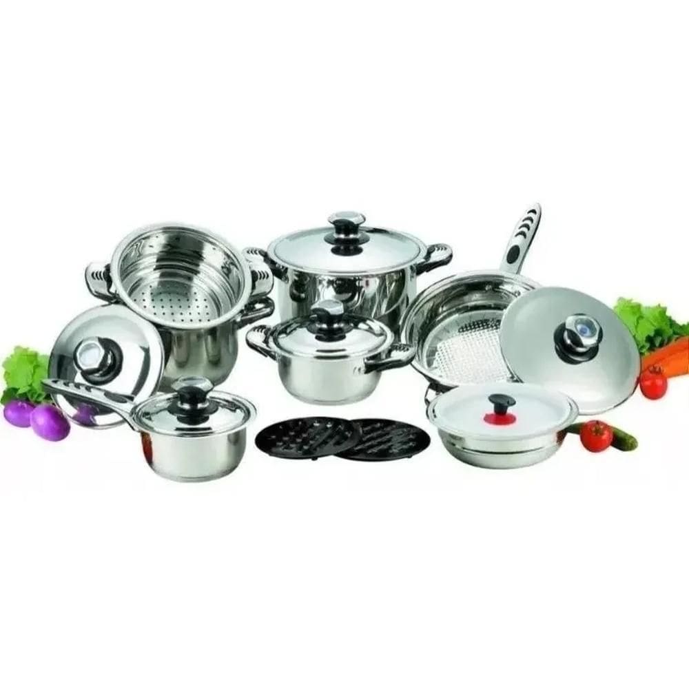 Jogo Panelas Alemã 23 Peças - Aço Cirúrgico