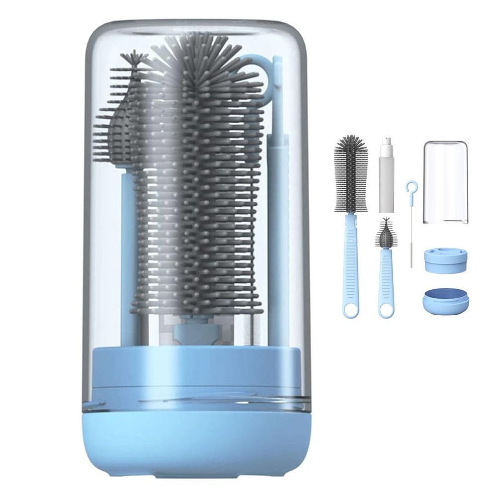 Kit Escova de Limpeza 4 em 1 Mamadeira Copo Garrafa Bebe Criança Higiene Limpeza Passeio Bolsa Mala Portatil