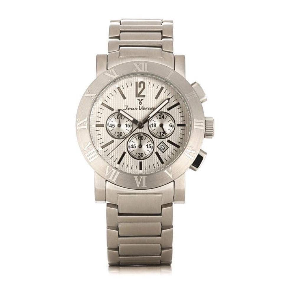Relógio De Pulso Jean Vernier Masculino Aço Jv00251