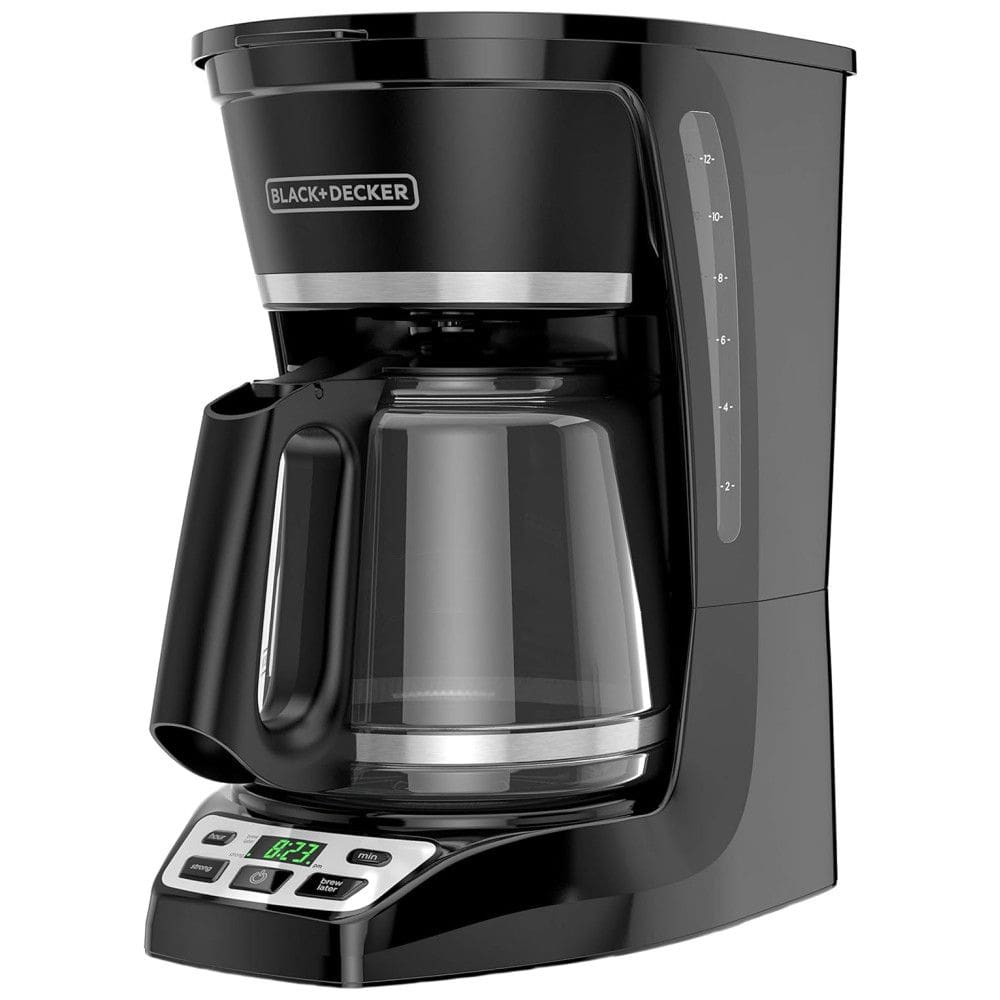 Máquina de Café Programável BLACK+DECKER 12 Xícaras, Preta, Modelo CM1070B-3, Com Recursos Automáticos para Preparo Prático e Eficiente de