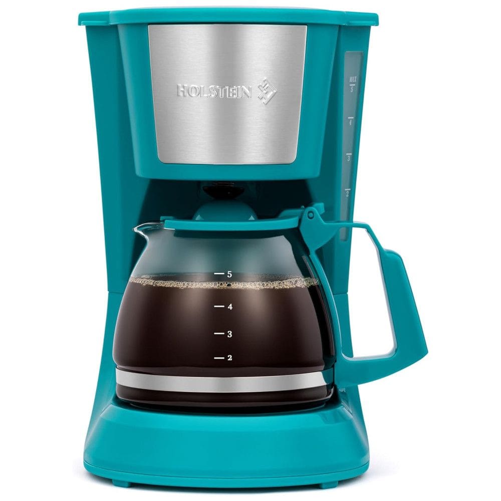 Máquina de Café Cafeteira Holstein Housewares HH-0914701E 5 Xícaras, Compacta, Jarra de Vidro, Função Anti-Gotejamento, Preta – 750 W, 0,75