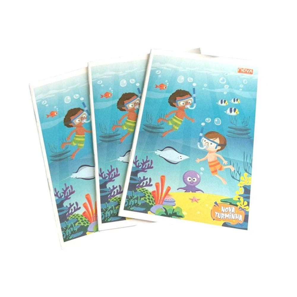 Caderno Brochura Flexível 1/4- 48Fls Pacote Com 20 Unidades