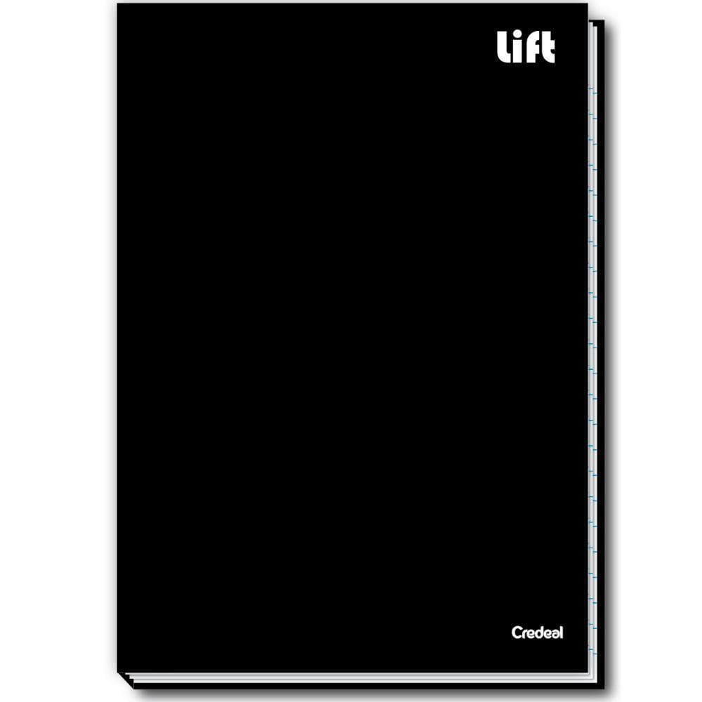 Caderno Brochurão Capa Dura 1 Matéria - 48 Folhas - Lift Preto - Credeal
