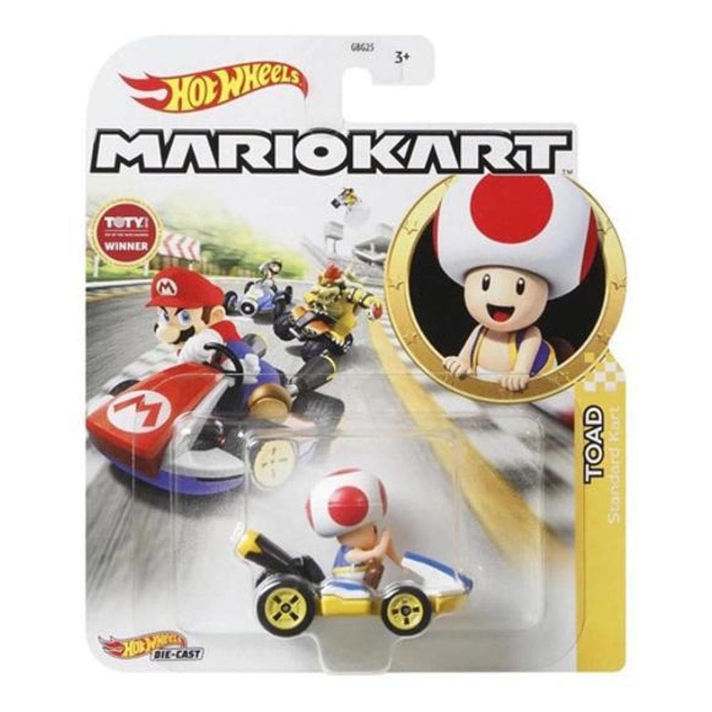 Hot Wheels Mario Kart Toad Standard Kart Gjh63