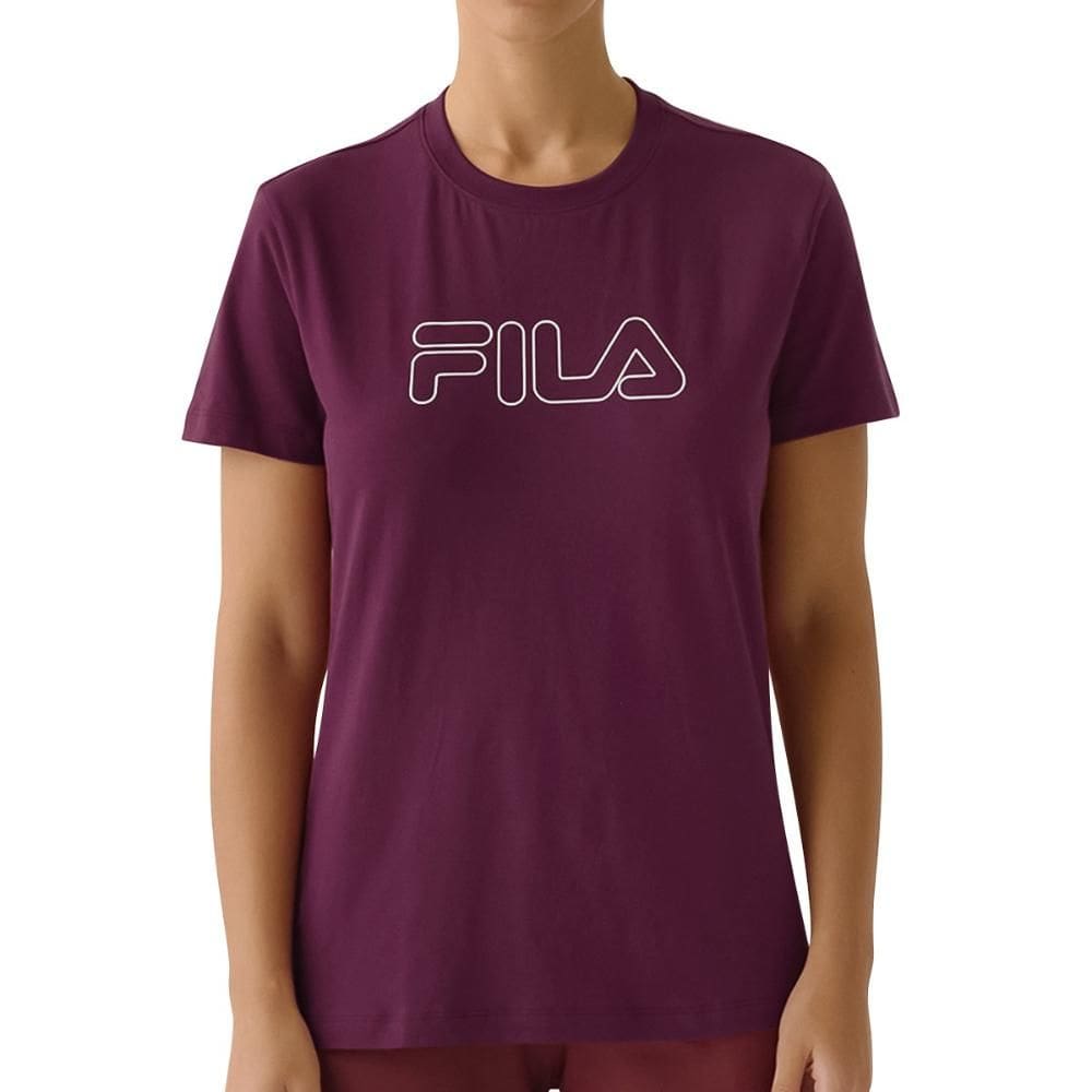 Camiseta Fila Basic Outline Vinho