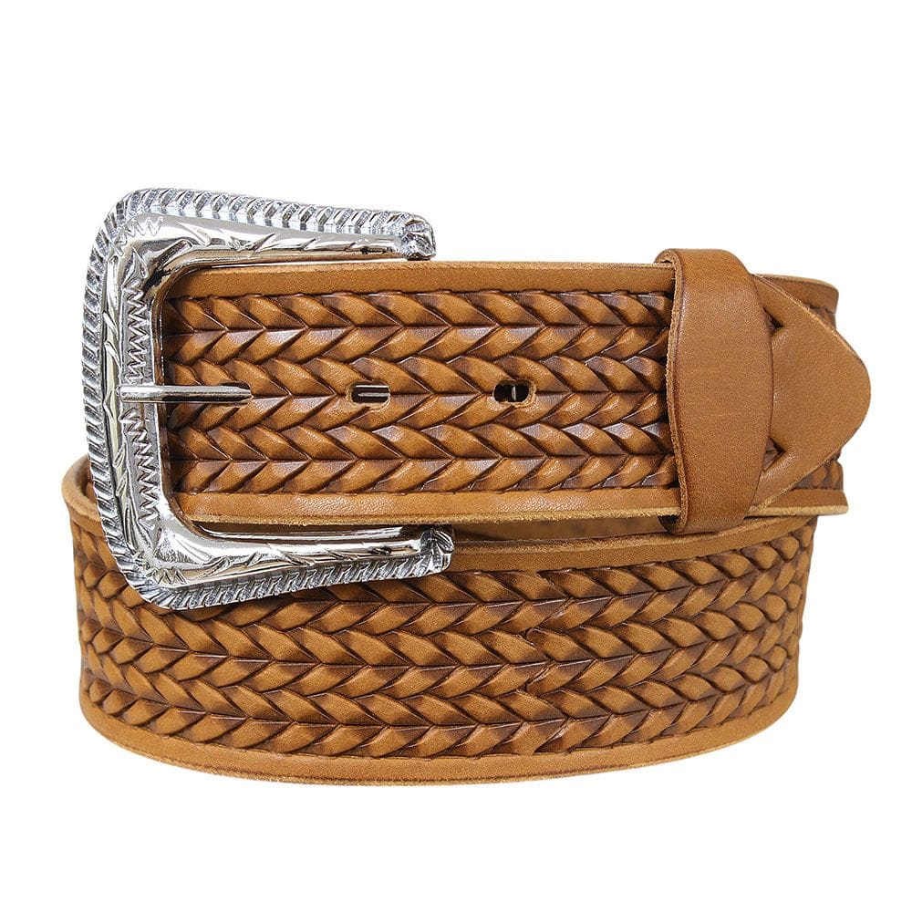 Cinto Masculino Trançado Marrom Cow Way 37626