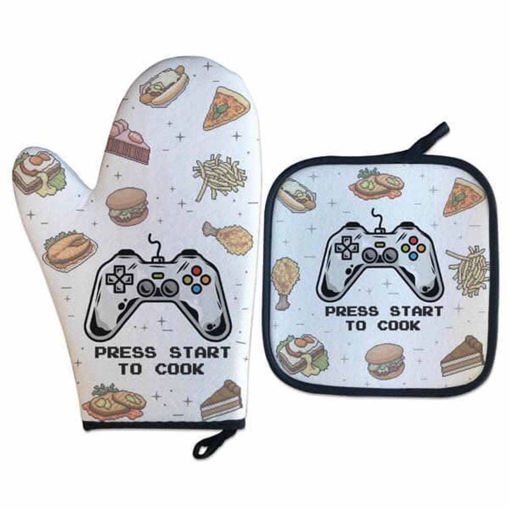 Luva Térmica Para Forno Gamer Press Start Presente Criativo