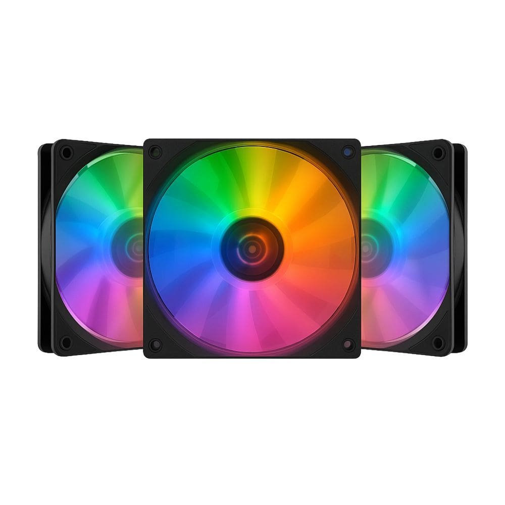 Kit 3 Fans TGT Striker Rainbow 120mm - TGT-STK3-BLRBW