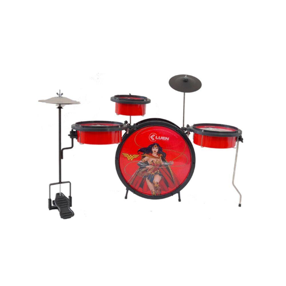 Bateria Infantil Luen Warner Mulher Maravilha Vermelha Heros