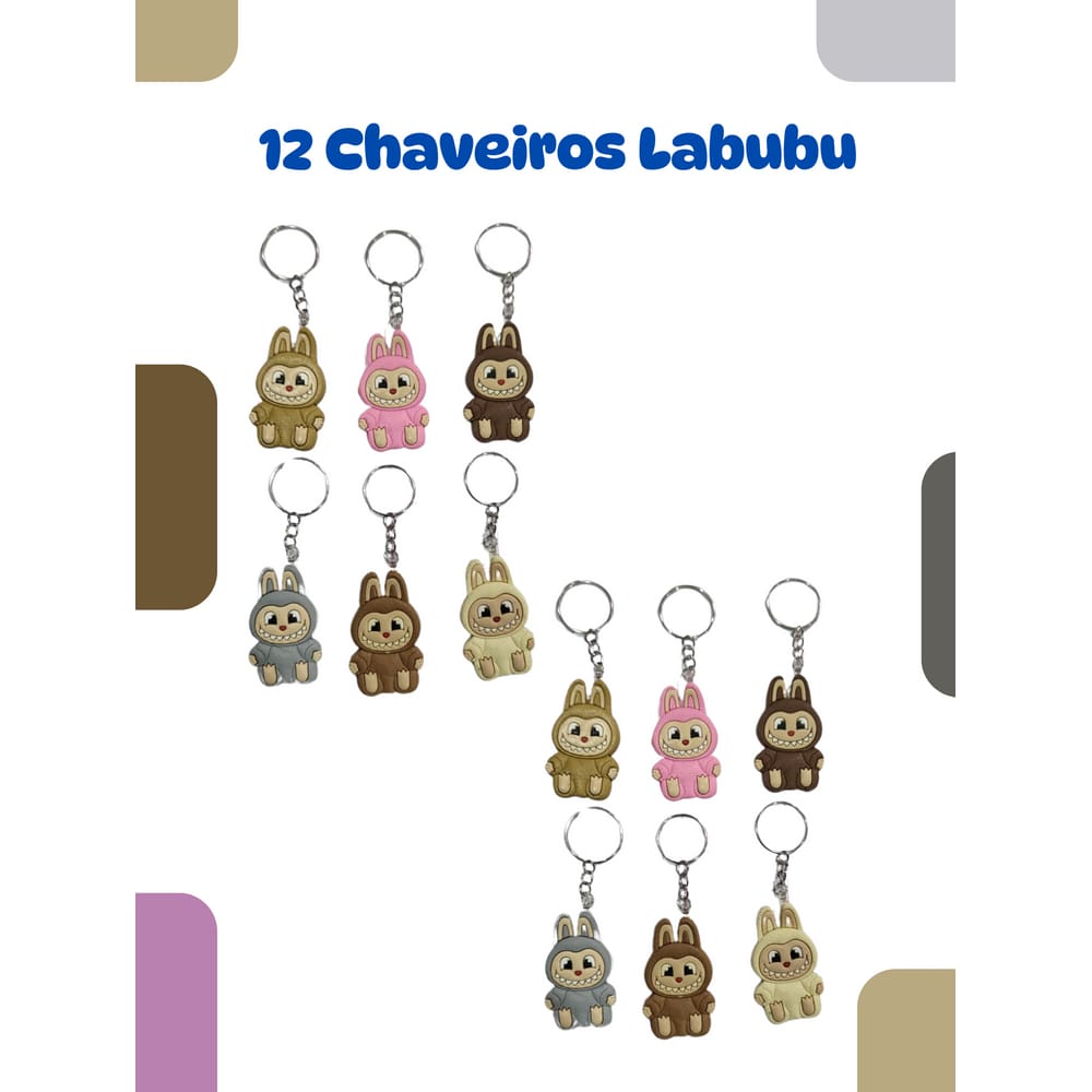 Chaveiros Labubu Lafufu chaveiro papelaria lembrancinha aniversario  revender