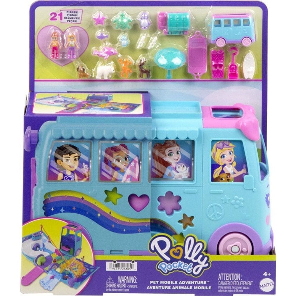Polly  Micro Conjunto Aventuras PET Movel Mattel JCC22