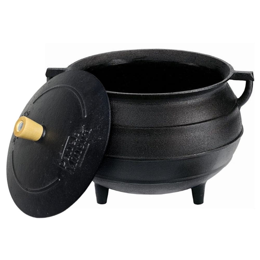 Panela Caçarola Caldeirão Tripé de Ferro Fundido com Alça 8l Com Tampa 20x26cm Panela Mineira
