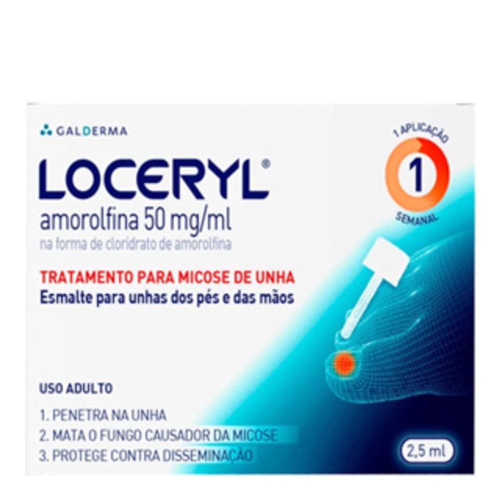 Esmalte Para Unhas Loceryl 2,5ml Tampa Com Aplicador