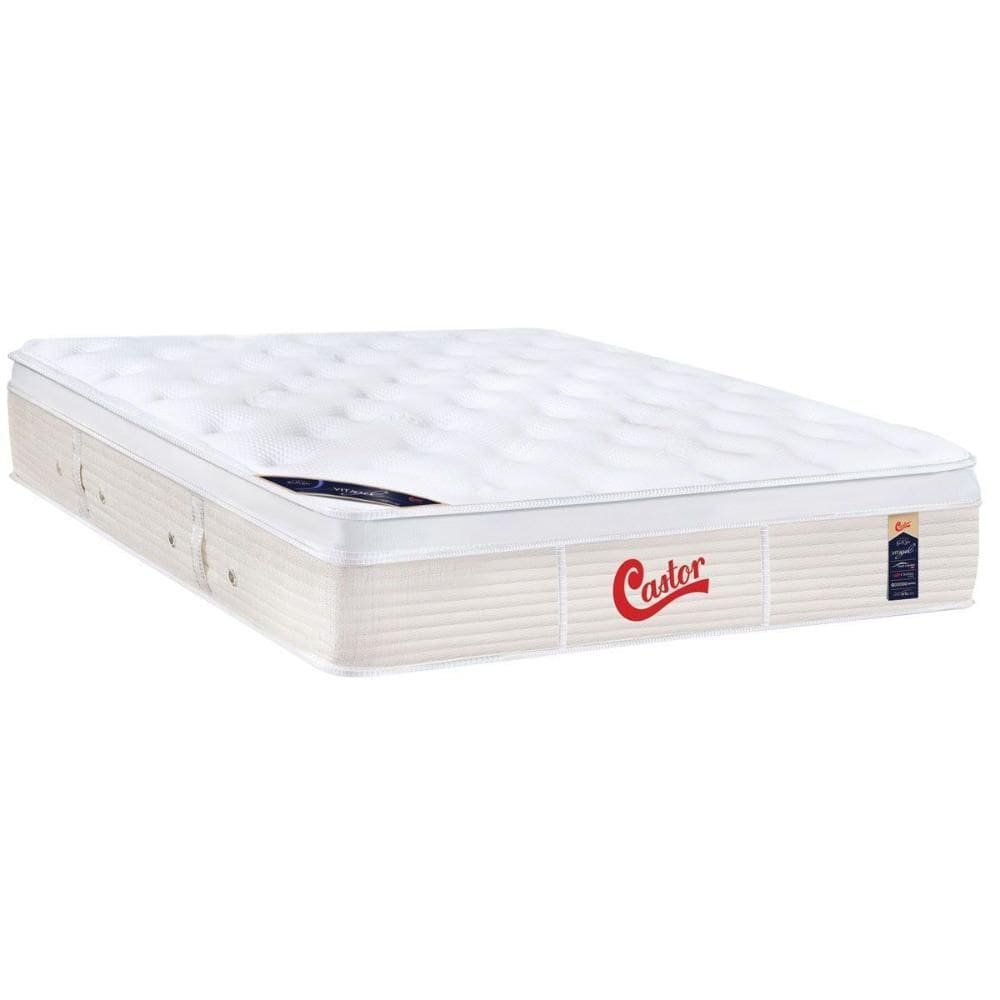 Colchão King Espuma Viscoelástico Visco Gel Molas Ensacadas Gold Star Vitagel Euro Pillow (193x203x32) - Castor