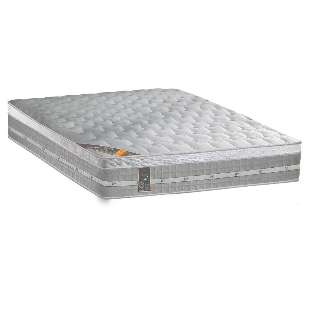 Colchão King Espuma Viscoelástico Visco Gel Molas Ensacadas Premium Euro Pillow (193x203x32) - Castor