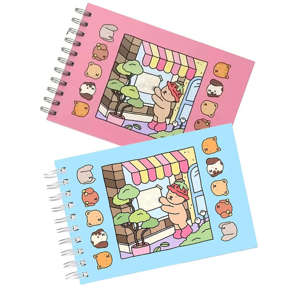 Livro de Colorir Livrinho Pintar Urso Ursinho Kit 2 unidades Desenho Lazer Diversao Entretenimento Pintura