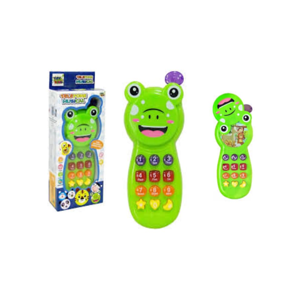 Brinquedo Celular Musical Educativo Infantil Sapinho Luz Som