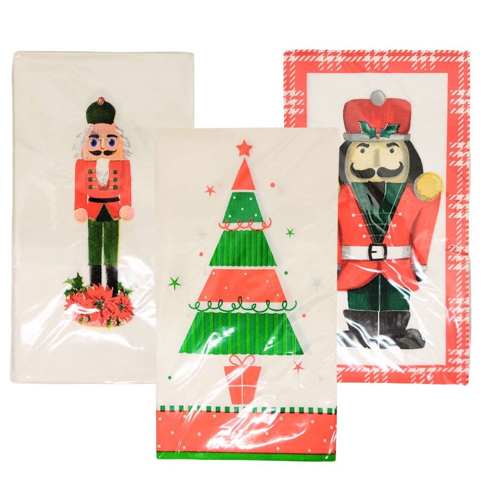 Kit Guardanapos Natalinos Decorados Estampas Diversas 60 Folhas Duplas 20x11cm - Magizi