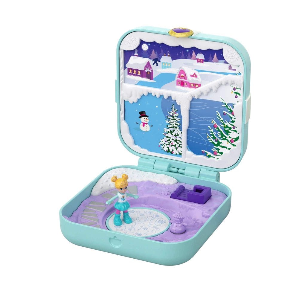 Conjunto de brinquedos Polly Hidden Hideouts Frosty Fairytale