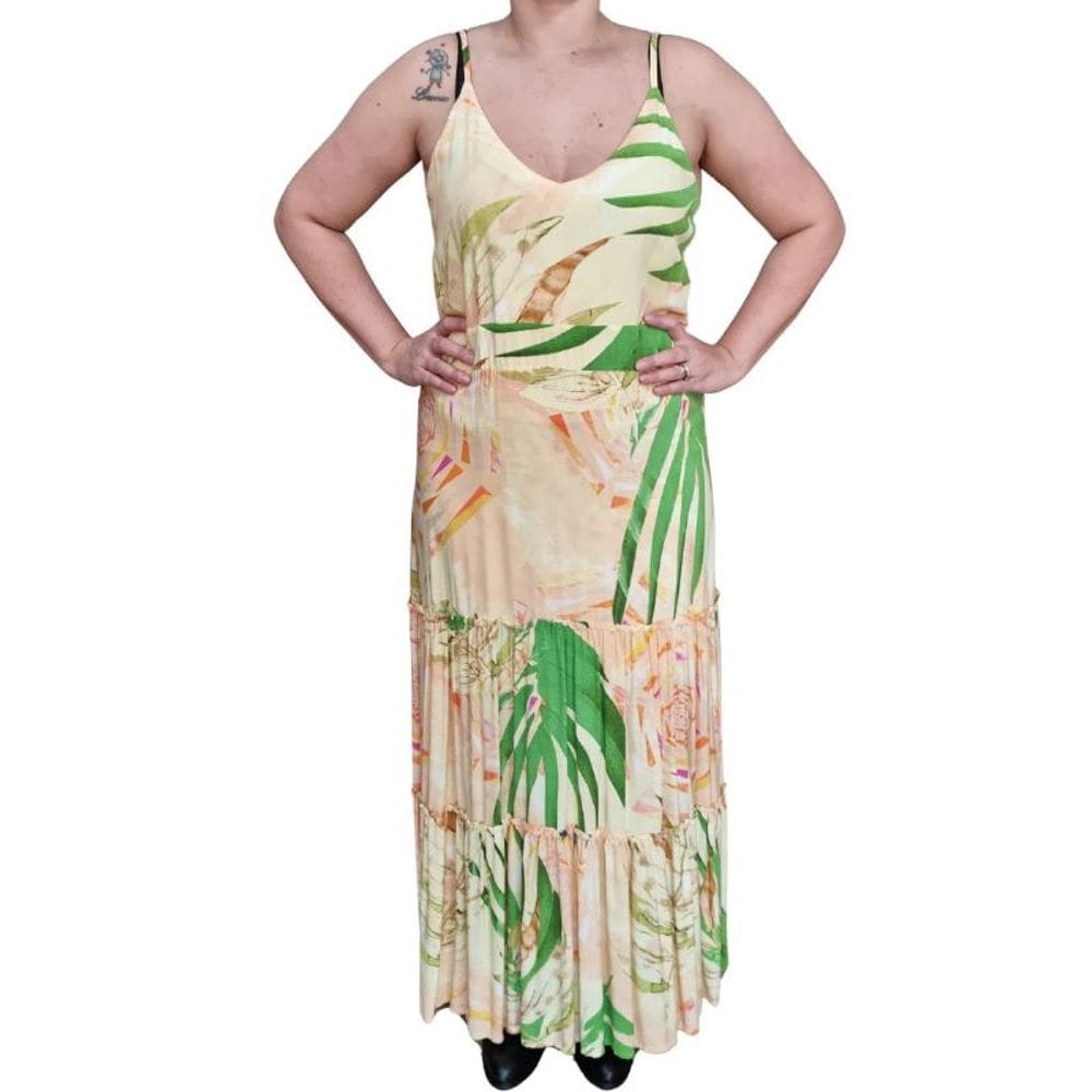 Vestido Feminino Xá Doce 100% Viscose Longo