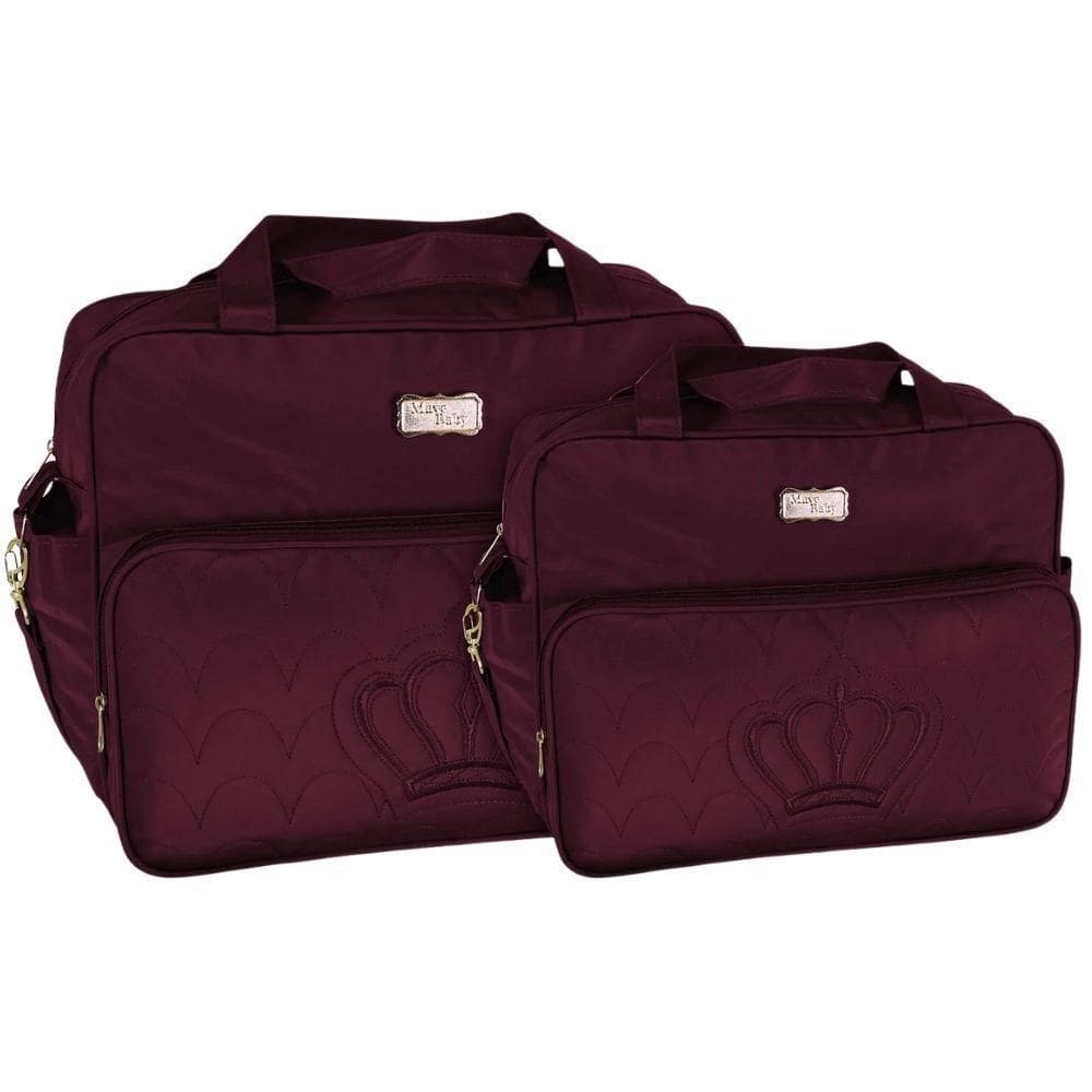 Kit Bolsas Maternidade Baby Royal Vinho