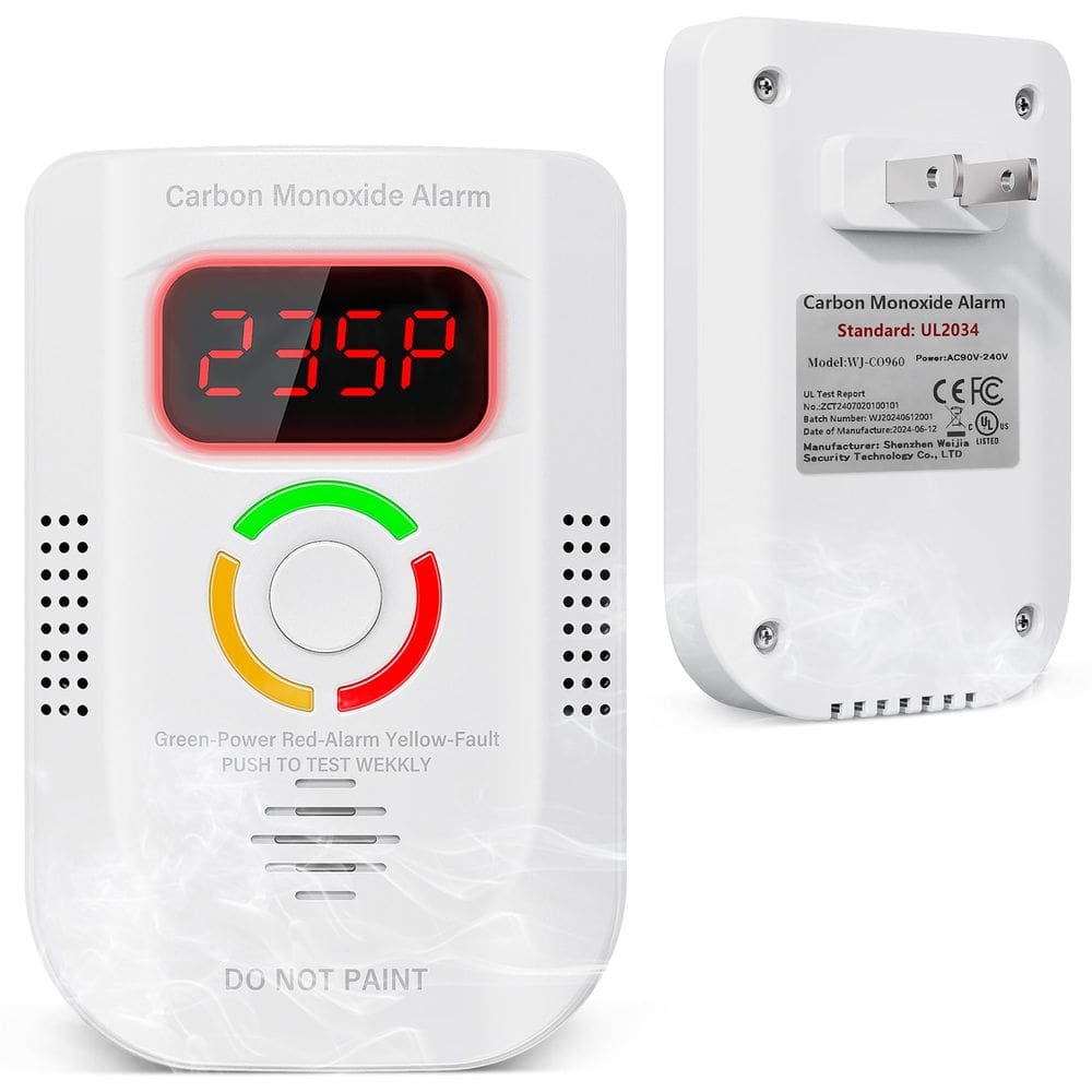 Detector de monóxido de carbono Deller Portable com display LED