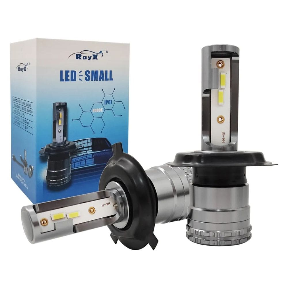 Par Lâmpada Ultra Led Small H1 H3 H4 H7 H11 H27 Hb3 Hb4 6000k 12/24v 45w 8400 Lumens Ray-x