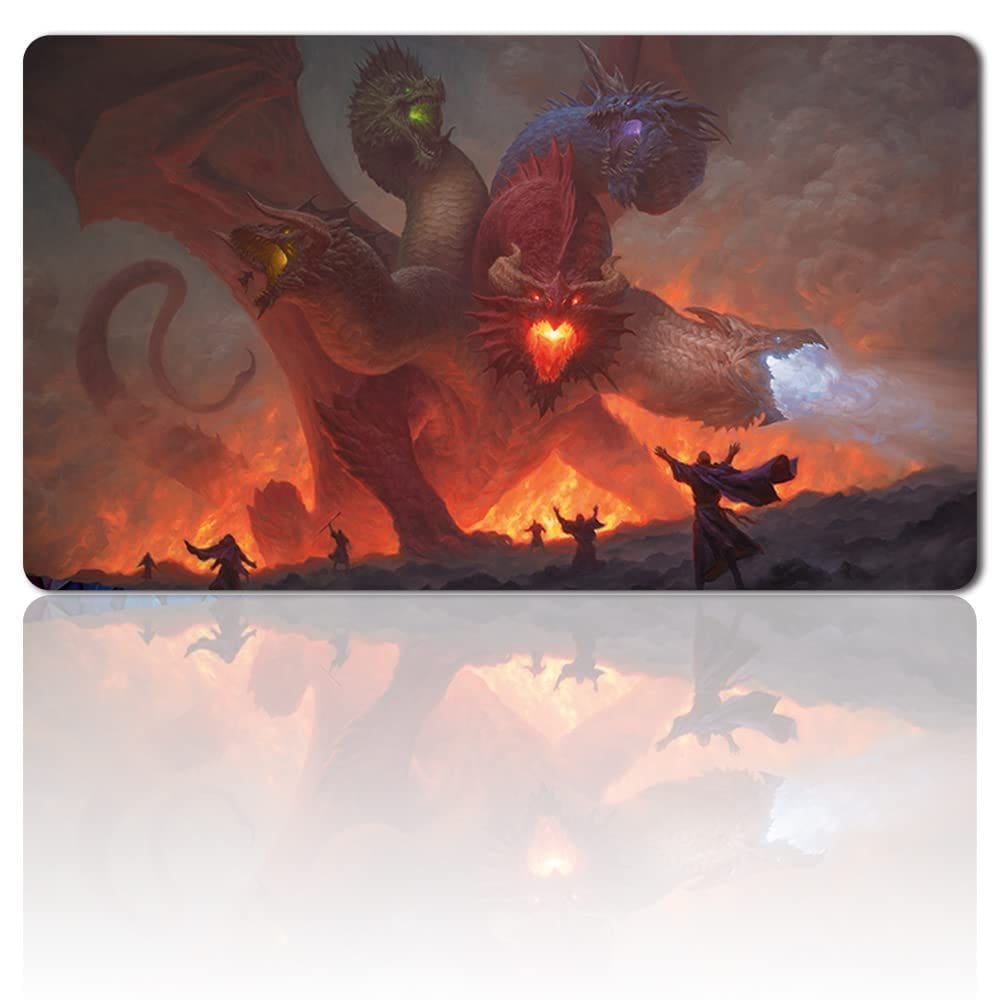 Mouse pad para jogos TCG Playmat Tiamat 60x35cm com bolsa 