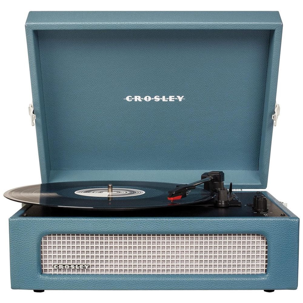 Vitrola Toca Discos 3 Velocidades, com USB, 45 RPM, 110v, CROSLEY CR8017B WB, Azul
