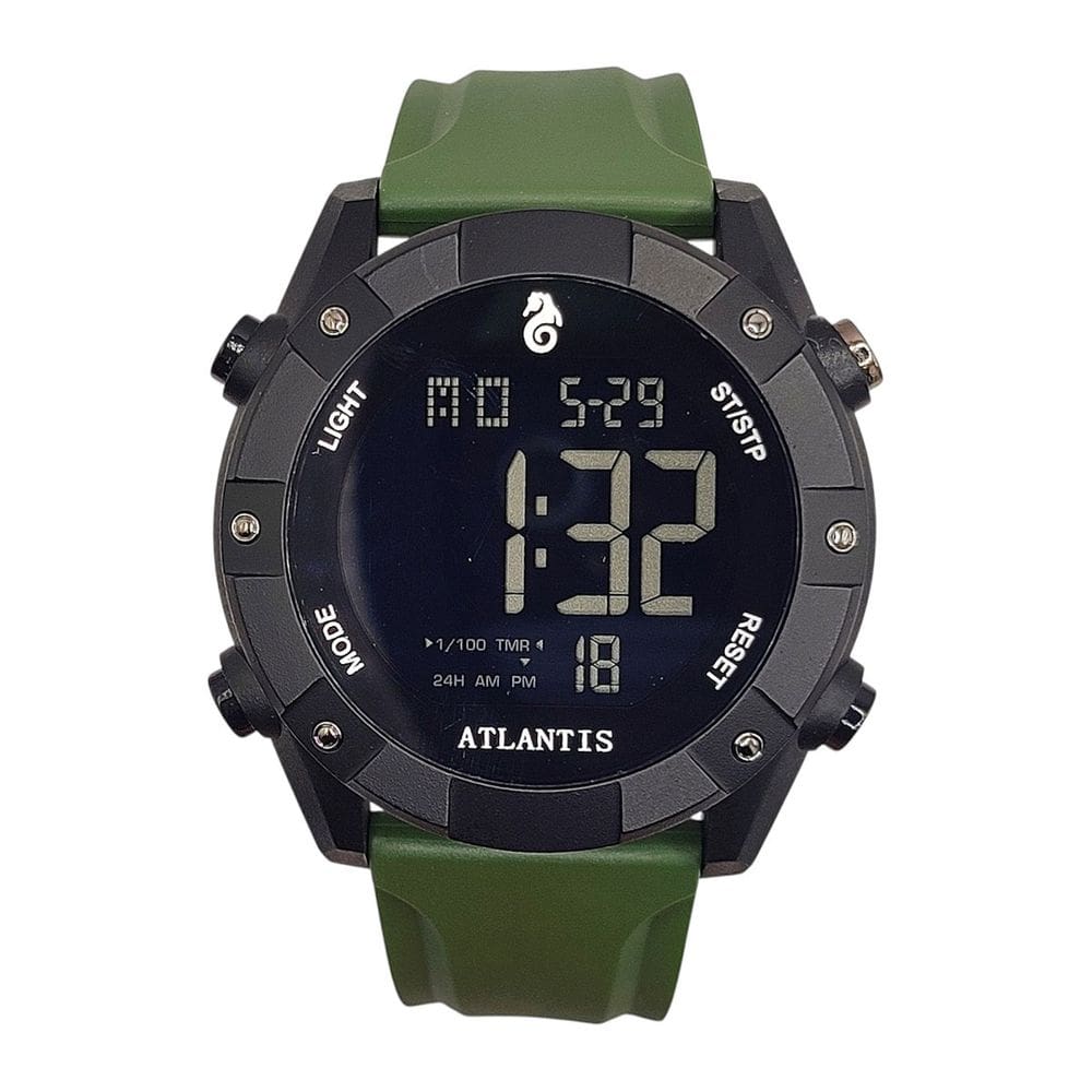 Relógio Atlantis Digital Esportivo Bonito Resistente 5atm