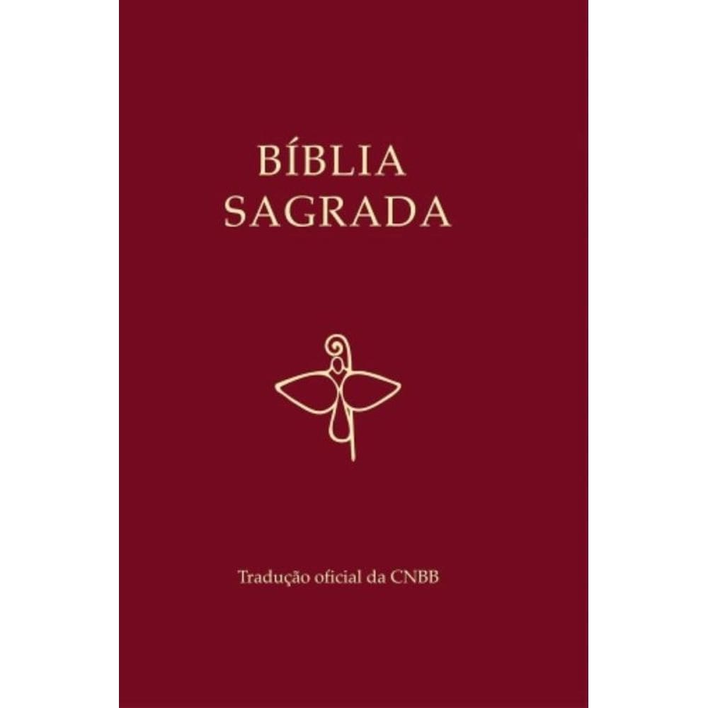 Bíblia Sagrada Capa Vinho Semi Luxo Tradução Oficial Da Cnbb
