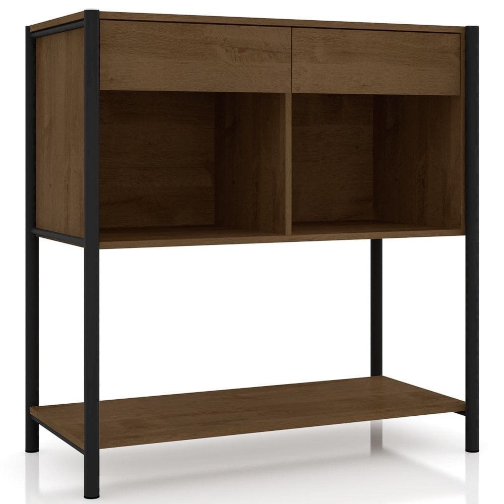 Cômoda Sapateira Multiuso Sevilha 02 Gavetas Preto Demolição - Abmaza