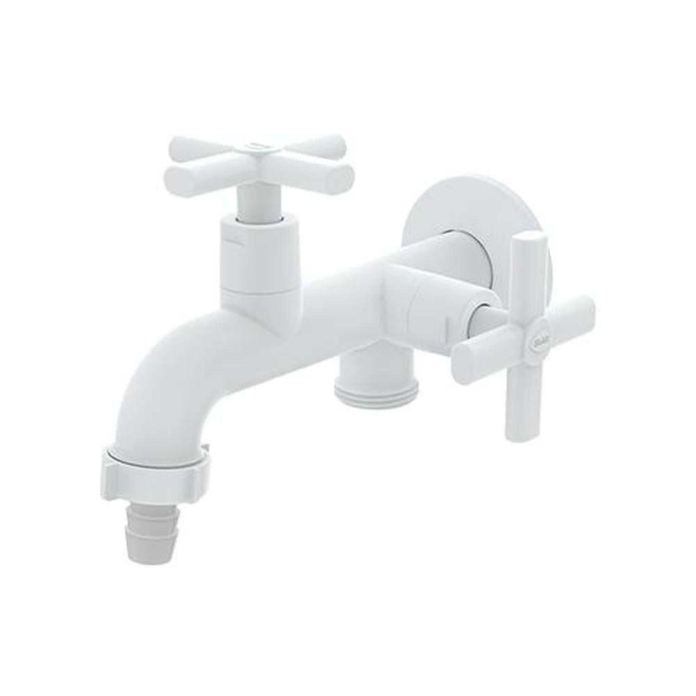 Torneira Tanque/máquina Branco 1/2 Com Redutor De Vazão - Blukit