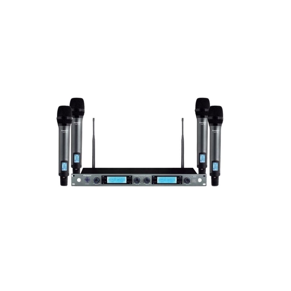 Microfone Sem Fio Quadruplo KRP4R Mão Rack Karsect